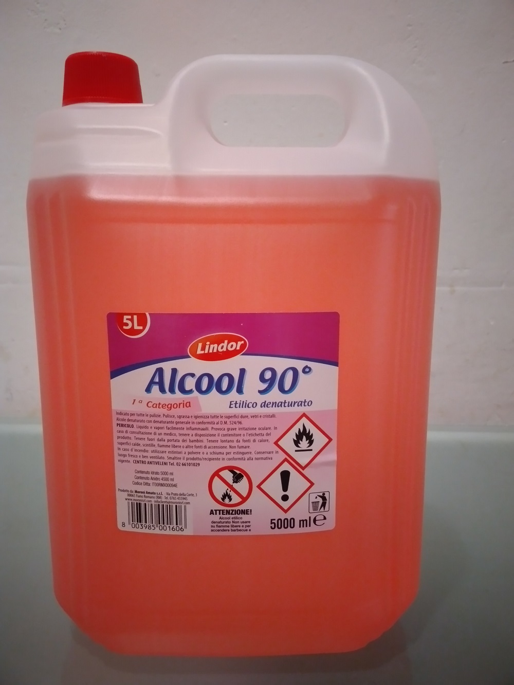 ALCOOL 90° LINDOR 5LT